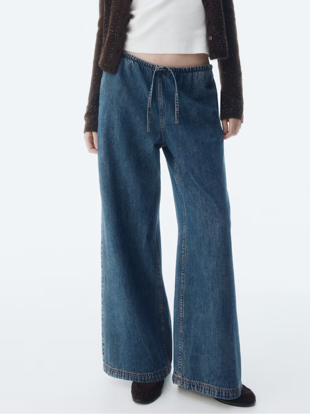 H&M Denim Drawstring Pants